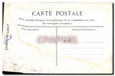 Marseille : het dienstverlening van de "Passage" in het Oude Haven — Uitgave voor CHOCOLAT-LOUIT — Achterkant