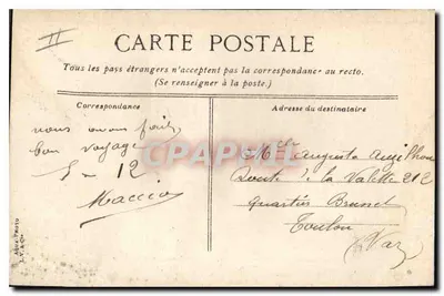 Puerto de Marsella — vista del Vieux-Port con barcos — editor L. V. & Cie — Reverso
