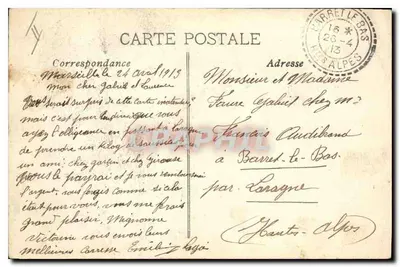 Marseille — Le Phare Ste Marie — Éditeur non visible, n° 34 — Verso