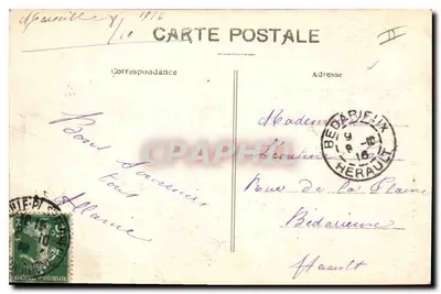 Marseille — De Kade en de Wachttoren van Sint-Maria — E. L. — n° 172 — Achterkant