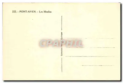 Pont-Aven — Los Molinos — Colección Vilhaz, Quimper, n°222 — Reverso
