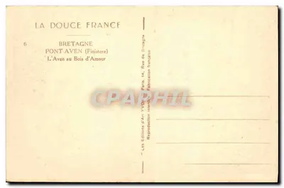 Ponte-Aven (Finistère) — A Aven no Bosque de Amor — Les Éditions d'Art YVGN, Paris — Verso