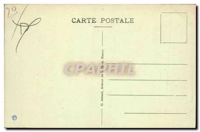 Puente Aven - El Desagüe del Molino — editor G. Arland, Nantes, n° 61 — Reverso