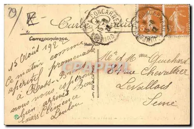 Pont-Aven — Port-Manech — A Costa e o Farol — LL. — Verso