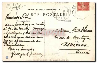 Mont-Aven — Estudo de Árvores — Editor: Villard, Quimper — Verso