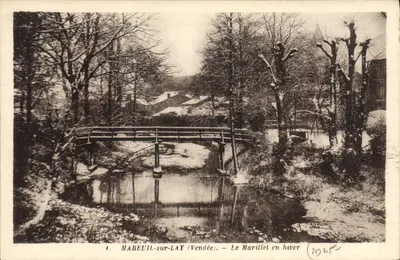 Mareuil-sur-Lay (Vendée) — O Marillet no inverno — editor não identificado, n° de série 4