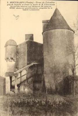Mouchamps (Vendée) - Fazenda do Colombier com torre — Fototipia Jean Pin Montagne