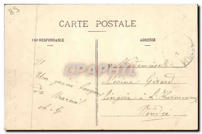 Mareuil-sur-Lay (Vendée) — Igreja Romana (século XI) — Coleção A. Robin, Fontnay-le-Comte — Verso