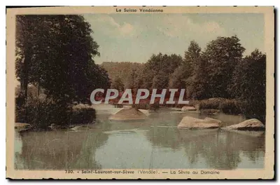 Saint-Laurent-sur-Sèvre (Vendée) — A Sèvre no Domínio — Fototipo Jéhly-Poupin