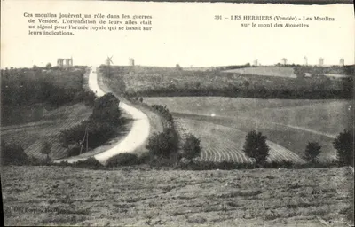 Les Herbiers (Vendée) — Os Moinhos no monte das Alouettes — Editor Léo Poupin, n°391