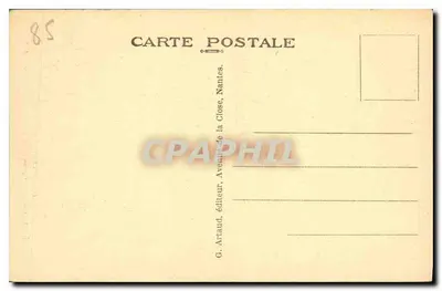 Chantonnay (Vendée) — Vista em direção ao campanário, tirada da estrada de Sainte-Hermine — G. Artaud, Nantes — Verso