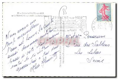 De bos van Tranche-sur-Mer — tussen de Faute-sur-Mer en Tranche-sur-Mer — Uitgaven JEHLY-POURNIN — Achterkant