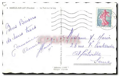 O Ponte sobre a Loy — Mareuil-sur-Lay (Vendée) — Edições Gaby — Verso
