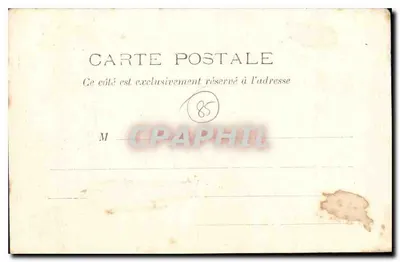Les Essarts (Vendée) — O velho Castelo — Lib. E. Poupin, Mortagne — Verso