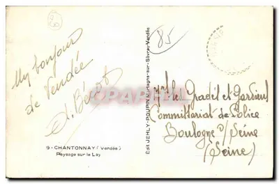 Paisagem sobre o Lay — Chantonnay (Vendée) — Édit JEHLy — Verso