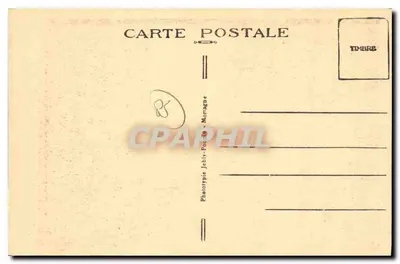 Stèle en pierre blanche représentant Minerve au repos — œuvre du sculpteur Sicart — éditeur Phototypie Jolly-Postale, Mortagne — Verso