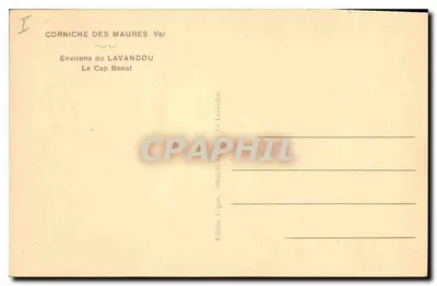 Corniche dei Maures - Vicinanze di Lavandou - Capo Benat — Edizione Léon Lavandou — Verso