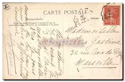Côte d'Azur — W kierunku Punktu Dramont — Wydawca E.D. nr 1296 — Rewers