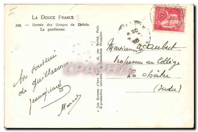 Ingresso delle Gole di Daluis — La guardiana — Les Enfants d'Art Yvon, Parigi — Verso