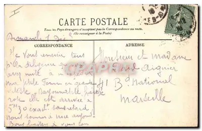 O Cap Martin — Vista em direção a Menton — LL. — n° 454 — Verso