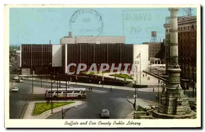 Buffalo and Erie County Public Library — Praça Lafayette, com o monumento dos Soldados e Marinheiros