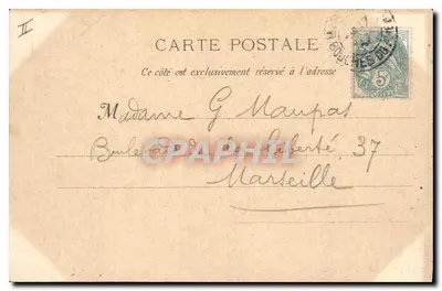 Martigues : Efeito noturno no lago de Caroute — V. Ch.-d-Rome - Marseille, n°143 — Verso