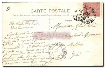 Aix-en-Provence - La Grande Fontaine — Curnac fot. Marsiglia, n° 830 — Verso