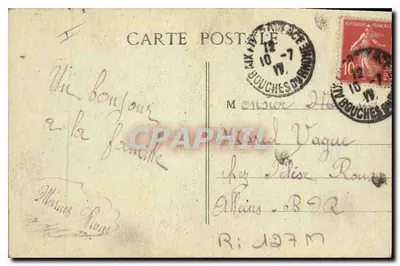Aix-en-Provence — Fonte da Rotonda — editor desconhecido — Verso