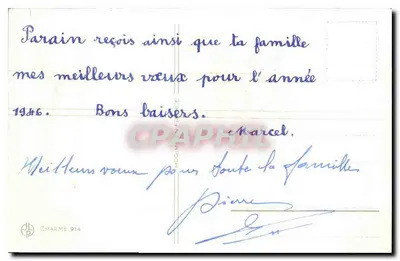 Houx em vaso — paisagem invernal — Charme 914 — Verso