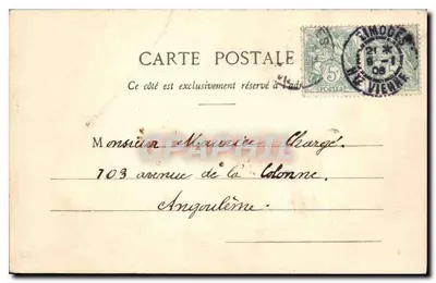 Miasto Carcassonne — Wejście do Zamek — Lib. P. Abadie, 38, Rue de la Gare, CI F. Chazon — Rewers