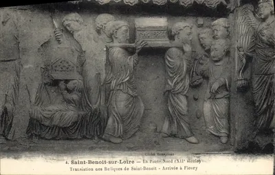 Saint-Benoît-sur-Loire — A Porta Norte (século XII) — Cliché Beaujonan