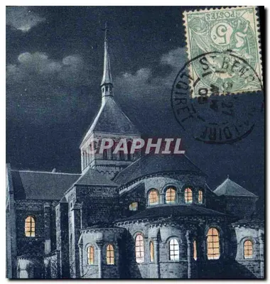 Kirche von Saint-Georges-sur-Dire — Nacht — Verlag L. Mirechand, n° nicht sichtbar