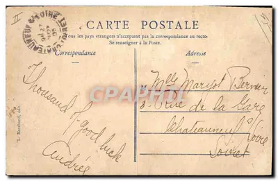 Kościół w Châteauneuf-sur-Loire — widok nocny — L. Marchand, wyd. nr II — Rewers