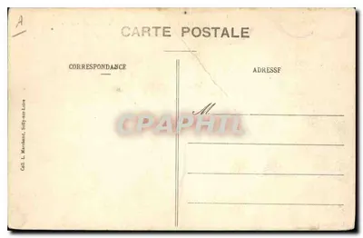 Cartolina d'epoca Saint Benoit sur Loire Loiret Vista generale — Verso