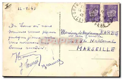 O Vercors — Os Túneis dos Grandes Goulets — Editor: Arts Photographiques Strasbourg-Schiltigheim, n°12 — Verso