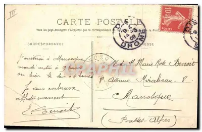 Le Vercors — Estrada dos Goulets — Coleção P. Peyrane, Valence — Verso