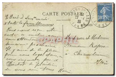 Le Royans Pittoresque — Okolice St-Jean-en-Royans — Trasa z Combe-Laval do lasu Lente — wydawca nieznany, nr 18 — Rewers