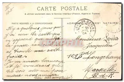 Route des Goulets — Encorbellements — Collect. P. Feyrouze, Valence n°228 — Achterkant