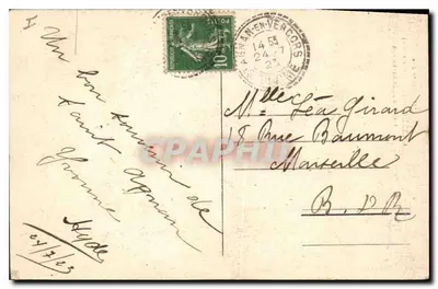 Cascada de la Vernaison — Carretera de los Grandes Goulets (Drôme) — C. L. n°101 — Reverso