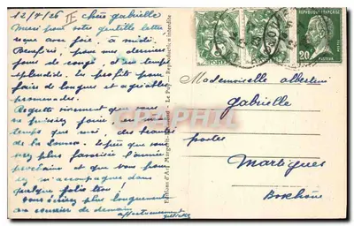 La Louvesc (Ardèche) — O grande rochedo, estrada de Annonay — Verso