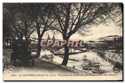 La Louvesc (Ardèche) — Vue prise du Boulevard des Élégants un jour d'hiver — Éditions Marguerite-Bey