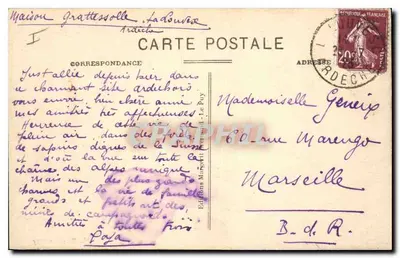 La Louveso (Ardèche) — Através dos Pinheiros — Vista tirada de Rochelipe — Verso