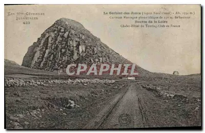 O Gerblier-des Jonces (Aspecte Noroeste) — Curiosa Montanha fonolítica de 150 m de altura — Chalet-Hotel do Touring-Club da França — Os Montes Cévennes Ilustrados n°433