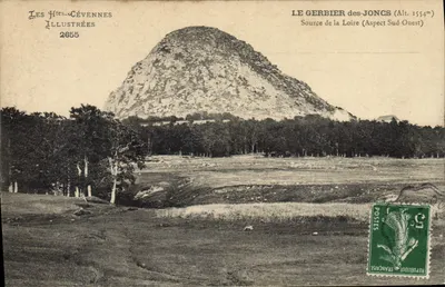 O Gerbier dos Jonges (Alt. 1554m) — Fonte da Loire (Aspecto Sudoeste) — As Cévennes Ilustradas n°2655