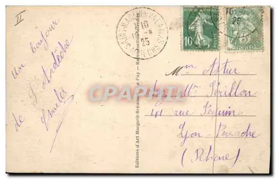 Mont Gerbier des Joncs — Chalet-Restaurante do Touring-Club da França e a Fazenda de Loire — Les Hautes Cévennes Illustrées 7124 — Verso