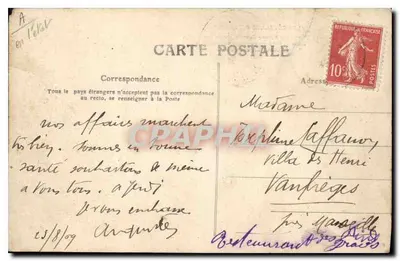 Les Cévennes pittoresques — Une ferme dans la Haute Montagne, le Gerbier-des-Joncs — G. Arthes fils, éditeur, Aubenas (Ardèche) — Verso