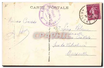 El Bac de l'Écurie de la Finca de Loure — Fuente del Loira — LE PUY — Reverso