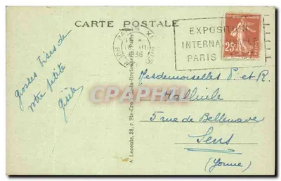 Paris - Porta Saint-Denis — editor A. L. (n° 34) — Verso