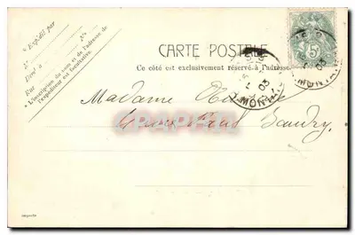 Las Boulogne — Kanał z łódką i łabędziami — Paryż, nr 5030 — Rewers
