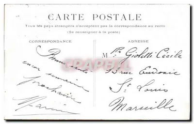 PARIS - Palais du Luxembourg — widok budynku z jego odbiciem w basenie — wydawca nie widoczny — Rewers